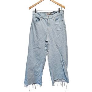 Levi‎ Light Blue Jeans Heritage Wide Leg Crop Size 8T